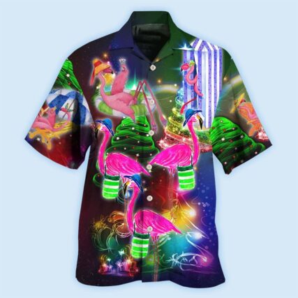 Flamingo Love Beach Amazing Christmas - Hawaiian Shirt - Owl Ohh - Owl Ohh