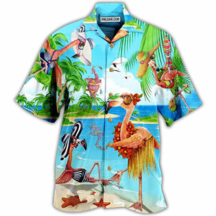 Flamingo Love Beach Amazing - Hawaiian Shirt - Owl Ohh - Owl Ohh
