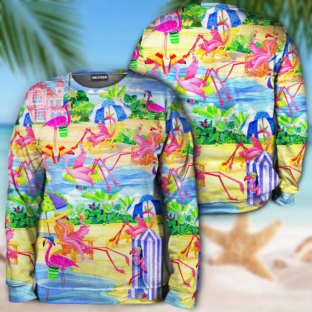 Flamingo Love Beach Amazing - Hoodie - HOOD18NGC270921
