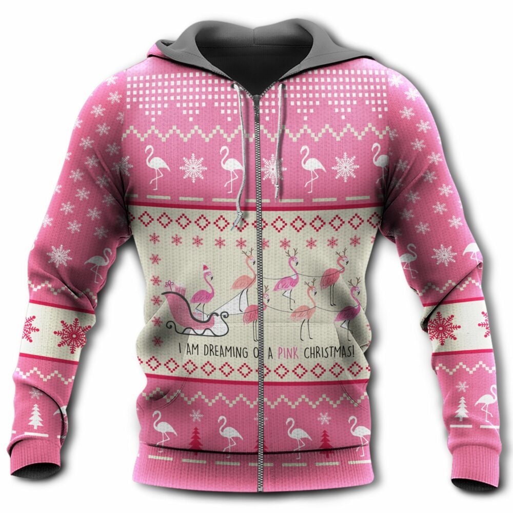 Flamingo Merry Xmas Pinky Style - Hoodie - Owl Ohh - Owl Ohh