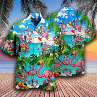 Flamingo Palm Sometimes You Just Need To Chill - Hawaiian Shirt - Owl Ohh - Owl Ohh