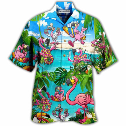 Flamingo Palm Sometimes You Just Need To Chill - Hawaiian Shirt - Owl Ohh - Owl Ohh