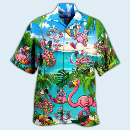 Flamingo Palm Sometimes You Just Need To Chill - Hawaiian Shirt - Owl Ohh - Owl Ohh