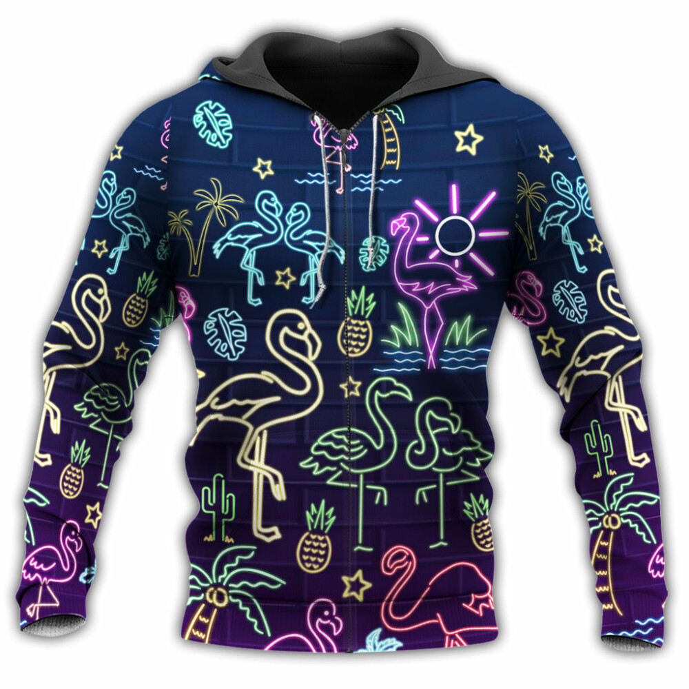 Flamingo Stand Tall And Dream Big Dark Cool Style - Hoodie - Owl Ohh - Owl Ohh