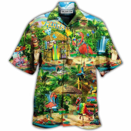 Flamingo Stay Aloha And Live The Hi Life - Hawaiian Shirt - Owl Ohh - Owl Ohh