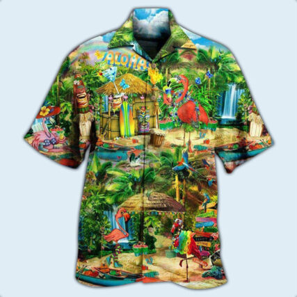 Flamingo Stay Aloha And Live The Hi Life - Hawaiian Shirt - Owl Ohh - Owl Ohh