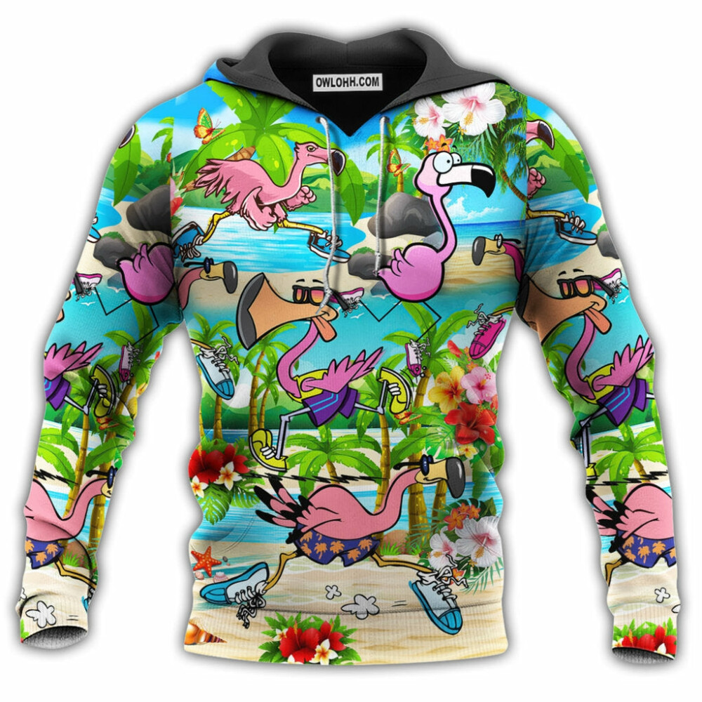 Flamingo The Running Flamingoes Beautiful Style- Hoodie - Owl Ohh - Owl Ohh