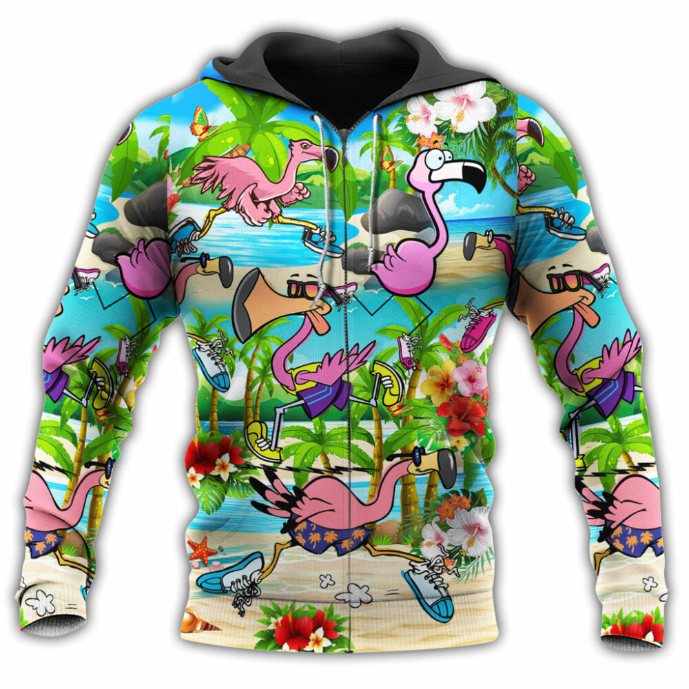 Flamingo The Running Flamingoes Beautiful Style- Hoodie - Owl Ohh - Owl Ohh