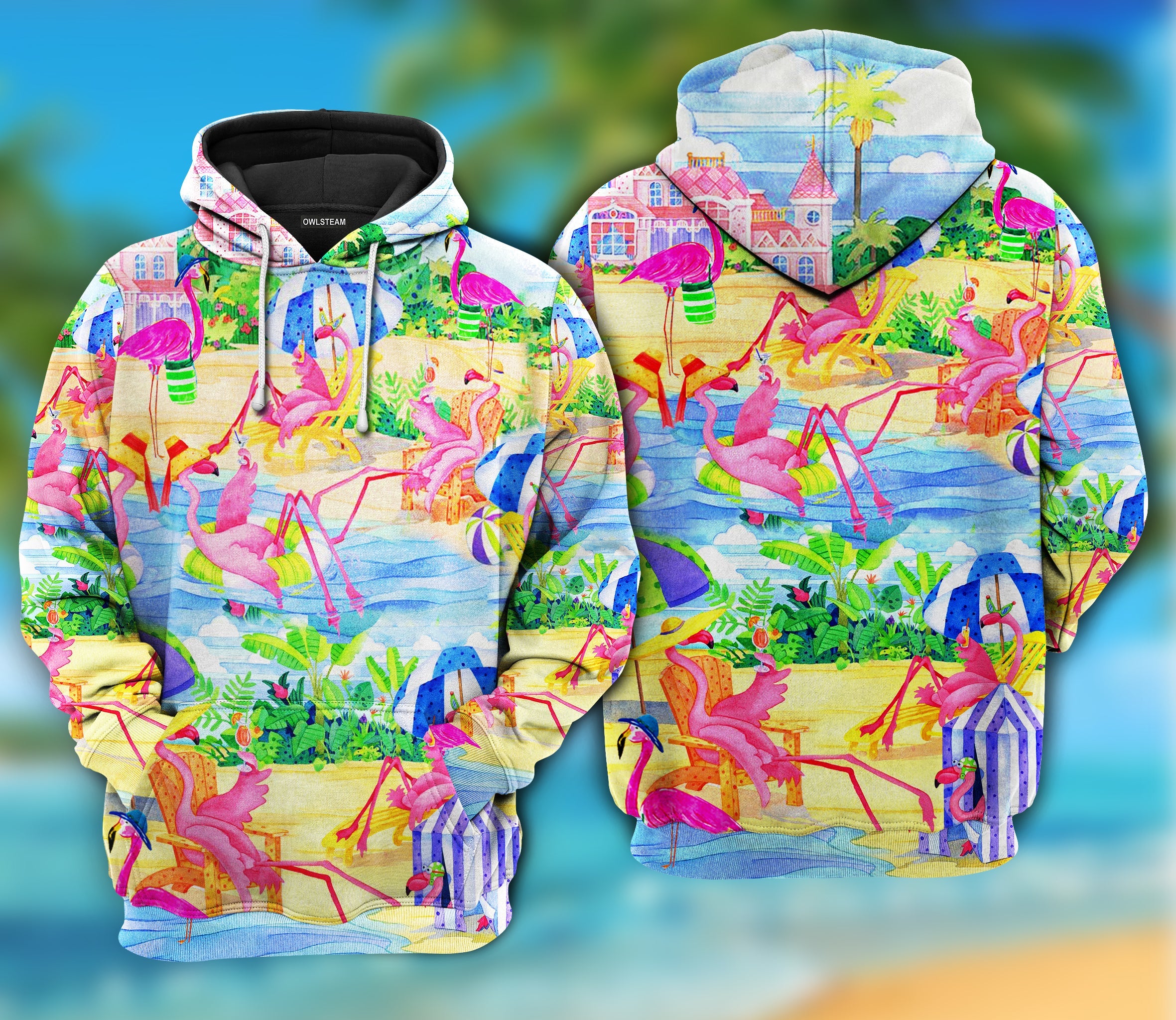 Flamingo Love Beach Amazing - Hoodie - HOOD18NGC270921
