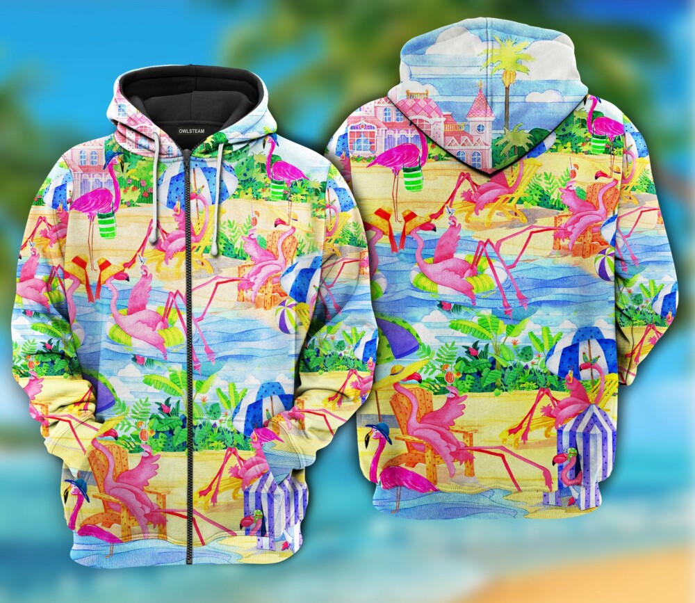 Flamingo Love Beach Amazing - Hoodie - HOOD18NGC270921