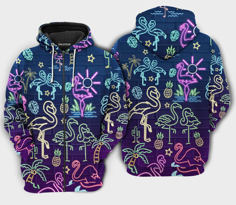 Flamingo Stand Tall And Dream Big - Hoodie - HOOD08TNH240921