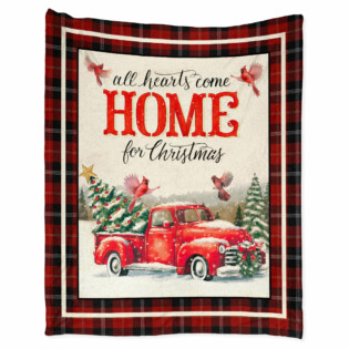 Cardinal Christmas All Heart Come Home For Christmas - Fleece Blanket - Owl Ohh - Owl Ohh