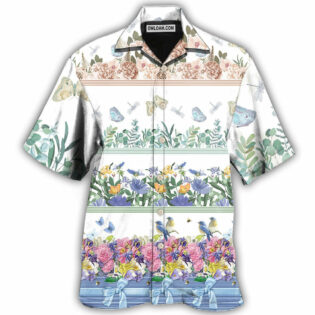 Flower Amazing Florist Bird And Butterfly - Hawaiian Shirt - Owl Ohh - Owl Ohh