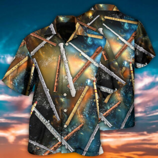 Flute Mysterious Galaxy - Hawaiian Shirt - Owl Ohh - Owl Ohh