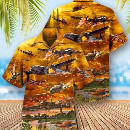 Combat Aircraft Crashing Is What's Dangerous Fire War - Hawaiian Shirt - Owl Ohh - Owl Ohh