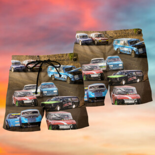 Car Racing Basic Road - Beach Short - Owl Ohh - Owl Ohh