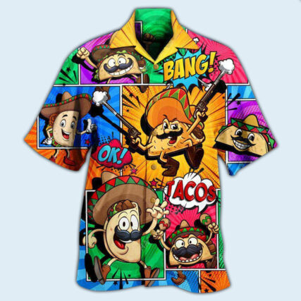 Food All You Nees Is Love And Tacos OK - Hawaiian Shirt - Owl Ohh - Owl Ohh