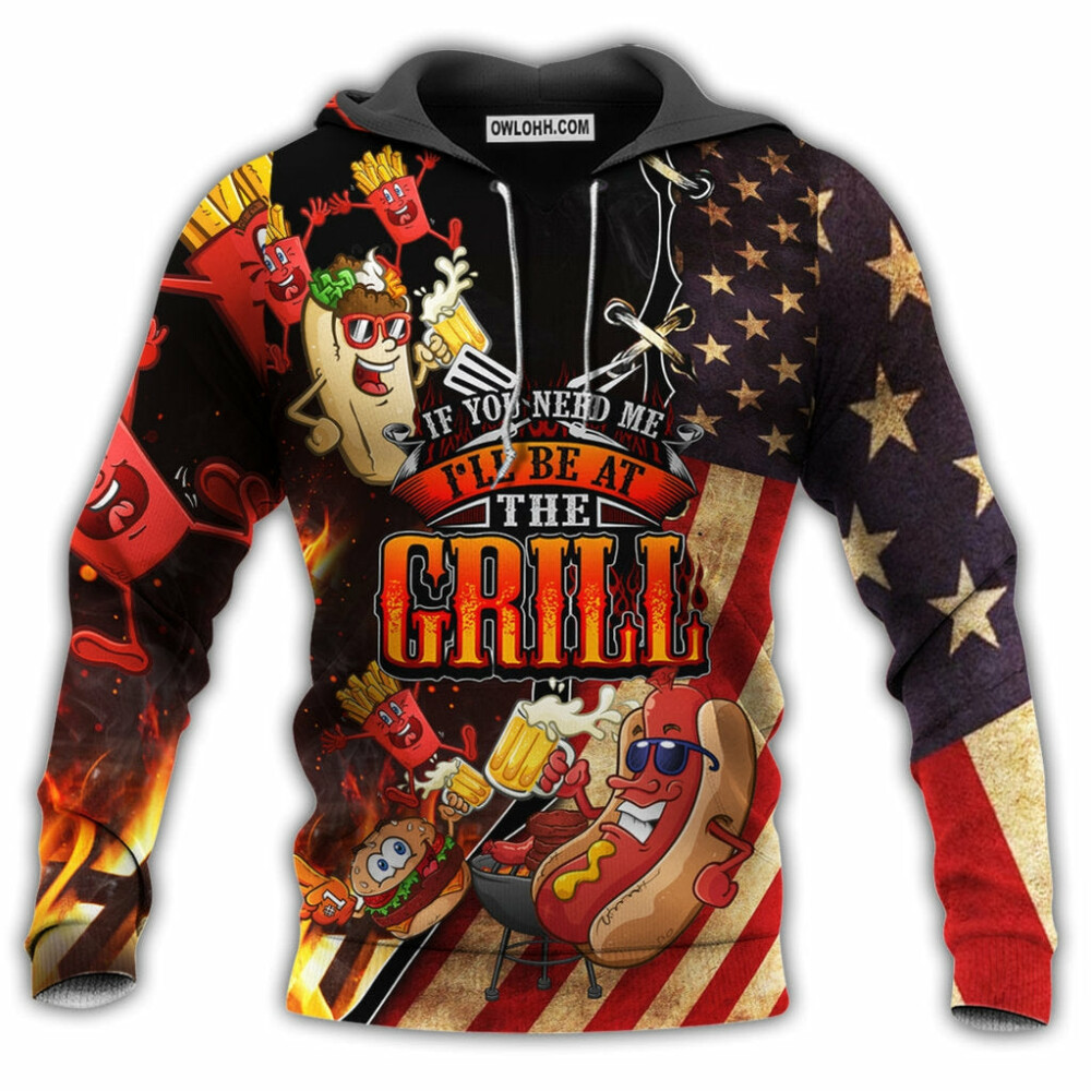 Food Barbecue I Will Be At The Grill Colorful - Hoodie - Owl Ohh - Owl Ohh
