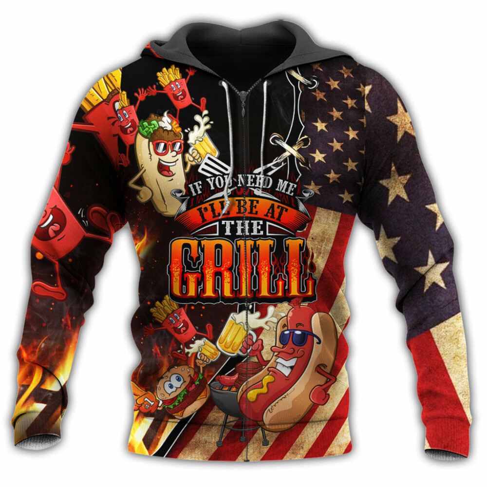 Food Barbecue I Will Be At The Grill Colorful - Hoodie - Owl Ohh - Owl Ohh
