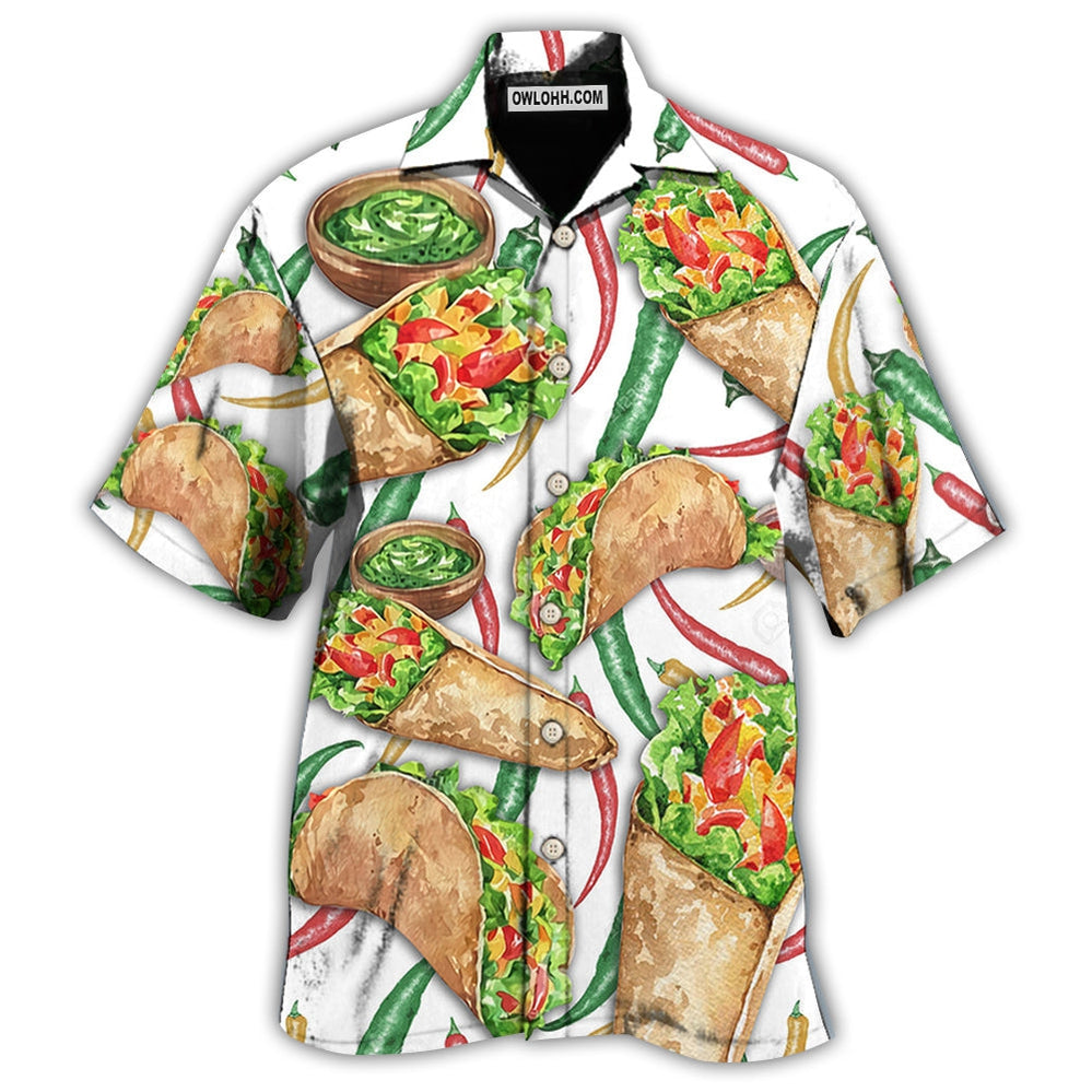 Food Burritos Make Me Happy Delicious Meal - Hawaiian Shirt - Owl Ohh - Owl Ohh