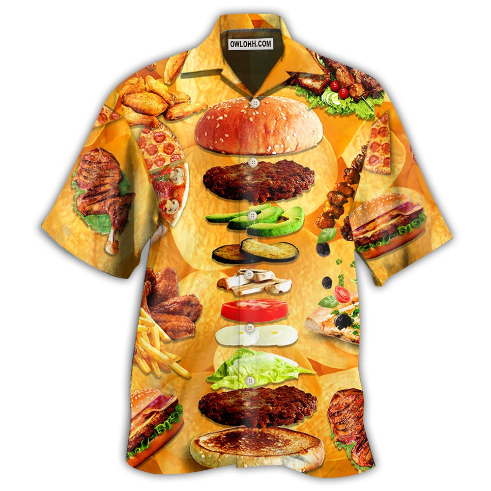 Food Delicious Fast Food - Hawaiian Shirt - Owl Ohh - Owl Ohh