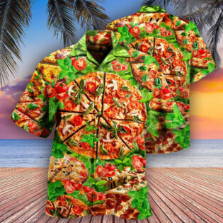 Food Delicious Pizza Love At First Bite - Hawaiian Shirt - Owl Ohh - Owl Ohh