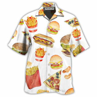 Food Fast Food White Style - Hawaiian Shirt - Owl Ohh - Owl Ohh