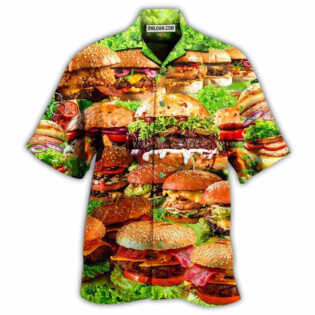 Food Good Mood Delicious Hamburger - Hawaiian Shirt - Owl Ohh - Owl Ohh