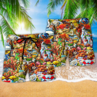 Food I'm On Seafood Diet Color - Beach Short - Owl Ohh - Owl Ohh