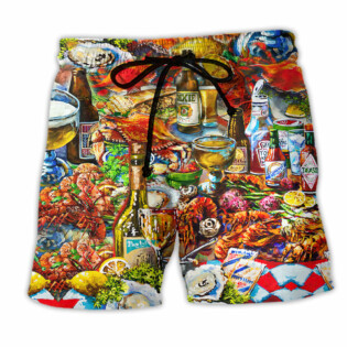 Food I'm On Seafood Diet Color - Beach Short - Owl Ohh - Owl Ohh