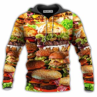 Food Is Good Delicious Hamburger - Hoodie - Owl Ohh - Owl Ohh