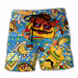Food Let's Taco Bout How Awesome You Are Colorful - Beach Short - Owl Ohh - Owl Ohh
