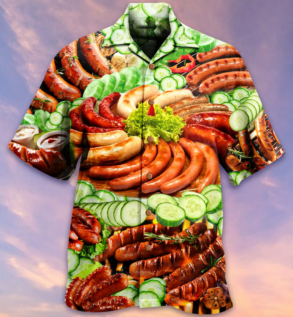 Food Life Is Better With Hot Dog Salad - Hawaiian Shirt - Owl Ohh - Owl Ohh
