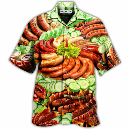 Food Life Is Better With Hot Dog Salad - Hawaiian Shirt - Owl Ohh - Owl Ohh