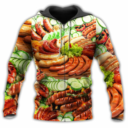 Food Life is Better with Hot Dog with Salad - Hoodie - Owl Ohh - Owl Ohh