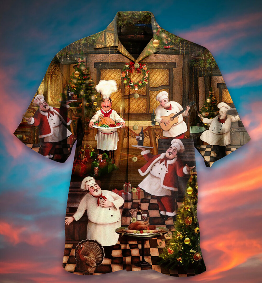 Chef Food Merry Christmas - Hawaiian Shirt - Owl Ohh - Owl Ohh