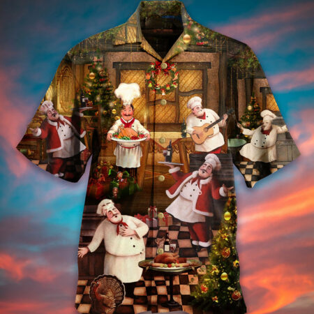 Chef Food Merry Christmas - Hawaiian Shirt - Owl Ohh - Owl Ohh