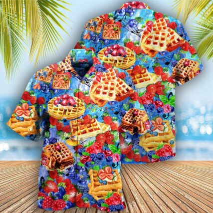 Food Pancake With Strawbery And BlueBery Delicious - Hawaiian Shirt - Owl Ohh - Owl Ohh