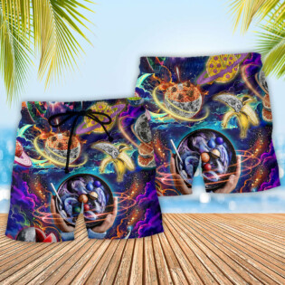Food Planet Once Food Forever Galaxy - Beach Short - Owl Ohh - Owl Ohh