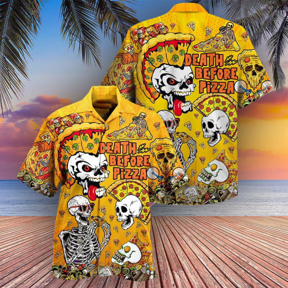 Food We're Death Before Nice Pizza - Hawaiian Shirt - Owl Ohh - Owl Ohh