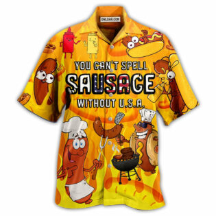 Food You Can't Spell Sausage Without USA Funny - Hawaiian Shirt - Owl Ohh - Owl Ohh