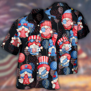 Gnome America Independence Day Fourth of July - Hawaiian Shirt - Owl Ohh - Owl Ohh