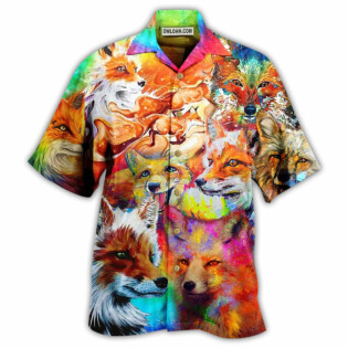 Fox Beautiful Painting Style - Hawaiian Shirt - Owl Ohh - Owl Ohh