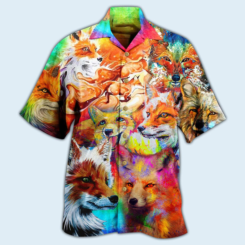 Fox Beautiful Painting Style - Hawaiian Shirt - Owl Ohh - Owl Ohh