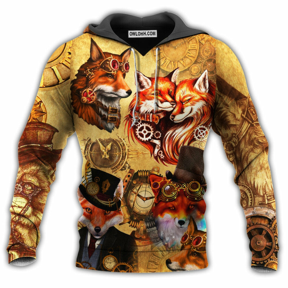 Fox Old Magic With Dark Yellow - Hoodie - Owl Ohh - Owl Ohh