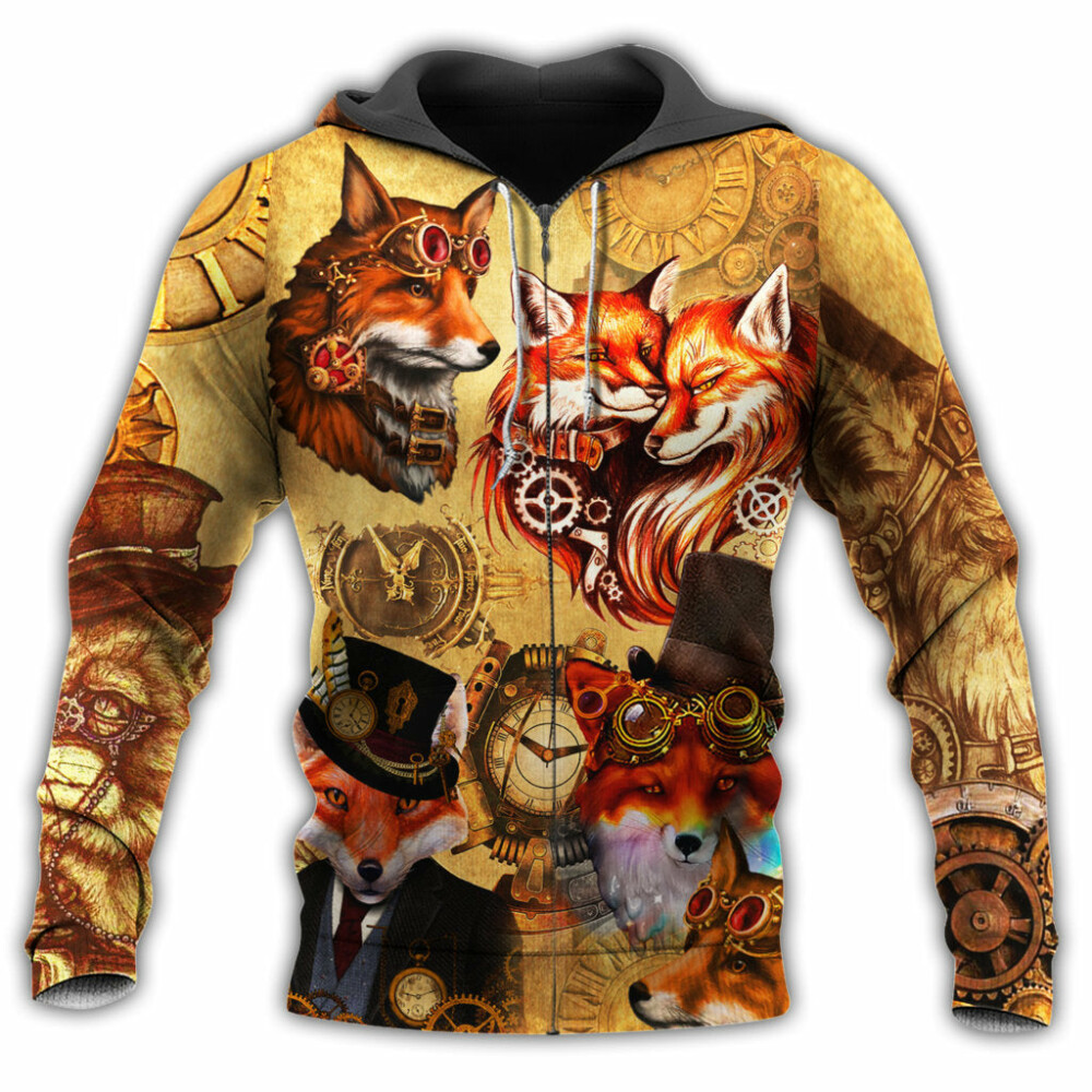 Fox Old Magic With Dark Yellow - Hoodie - Owl Ohh - Owl Ohh