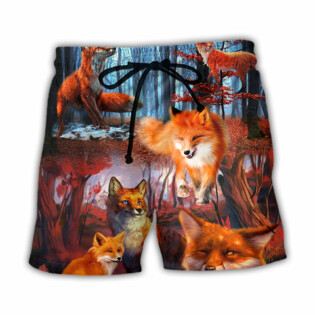 Fox Beautiful Red Forest - Beach Short - Owl Ohh - Owl Ohh