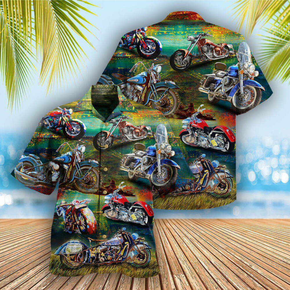 Motorcycle Freedom Is A Full Tank Happy With Road - Hawaiian Shirt - Owl Ohh - Owl Ohh