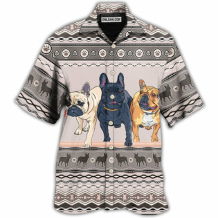 French Bulldog Lovely Pattern - Hawaiian Shirt - Owl Ohh - Owl Ohh