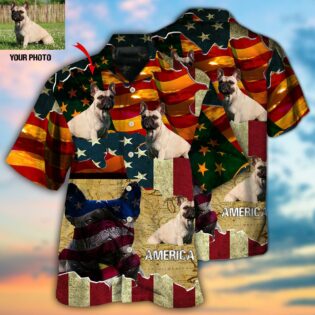 French Bulldog America Sunset Custom Photo - Hawaiian Shirt - Owl Ohh - Owl Ohh
